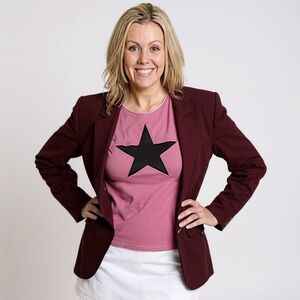 Canadian Military Color Guard Blazer Jacket / Burgundy Maroon / Women's Medium